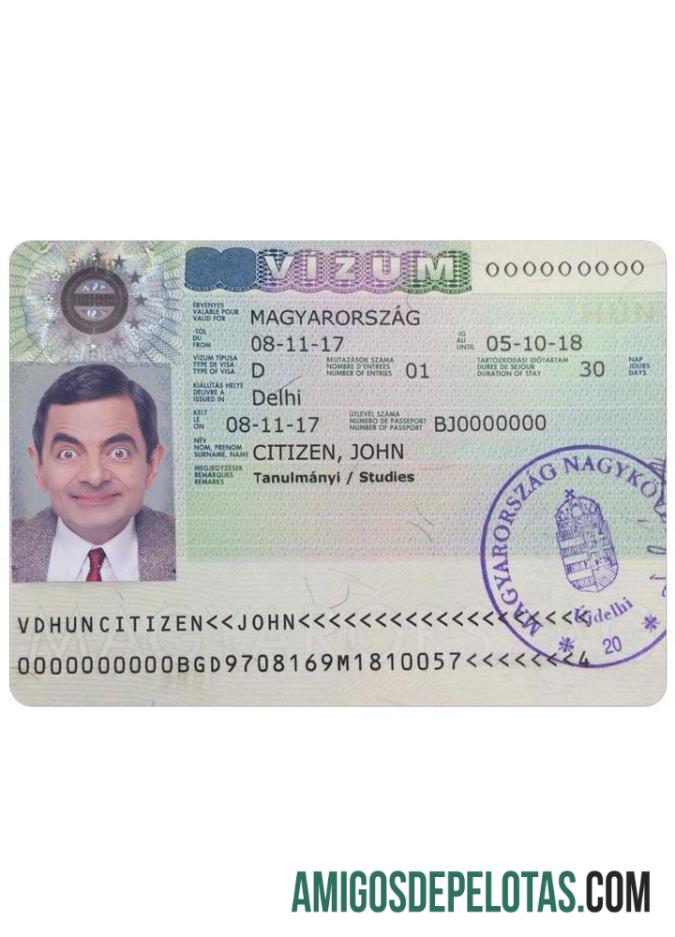 Visto HUNGRIA modelo